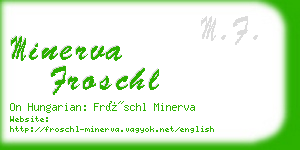 minerva froschl business card